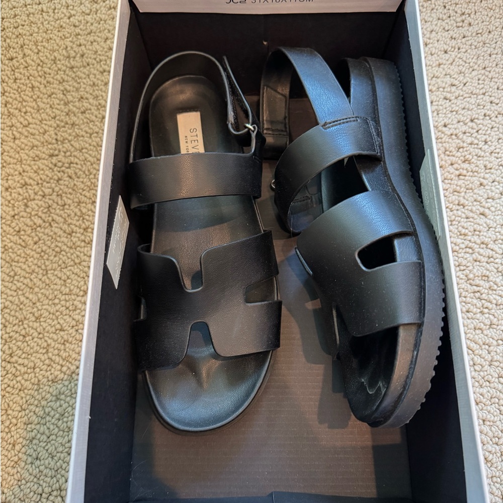Steven by Steve Madden black Faun sandal
